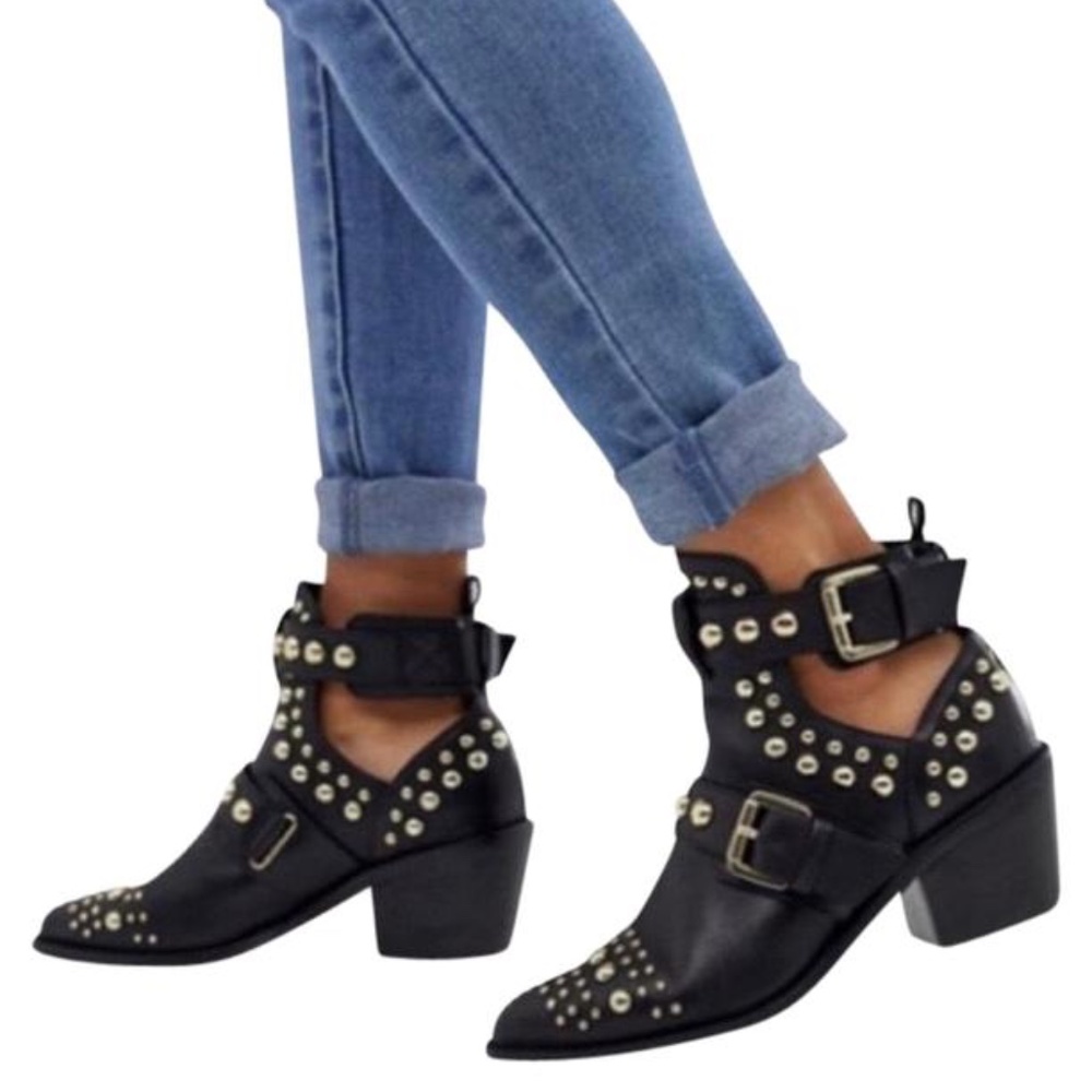 Kurt Geiger | Sybil Studded Booties | Black